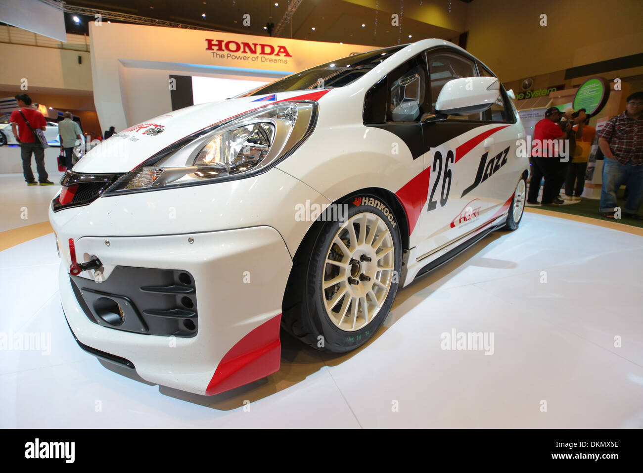 Honda Jazz Rally spec car on display at KL International Motor show 2013. Stock Photo