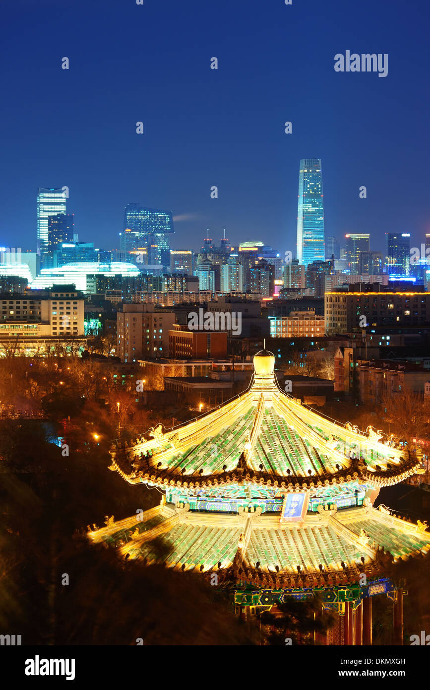 Beijing Nightscape Beijing urban architecture and city skyline at night Stock Photo - Alamy