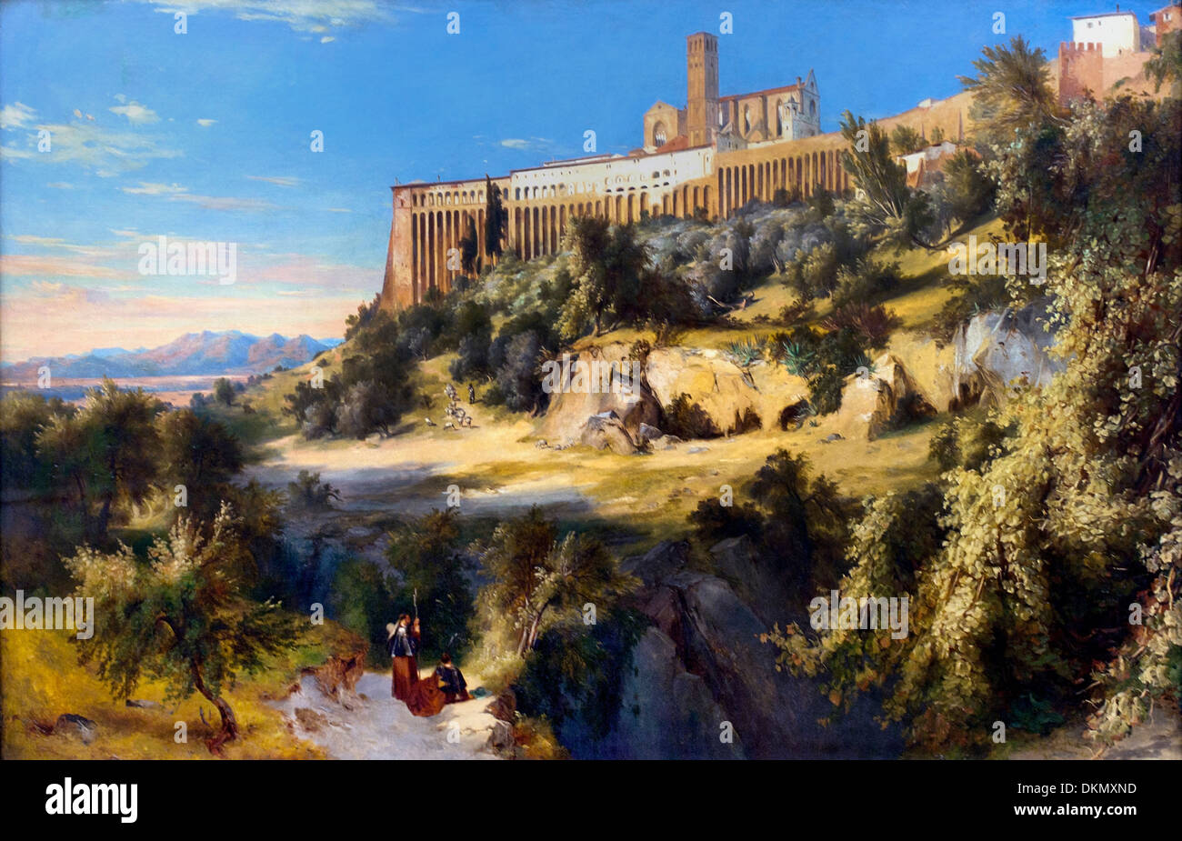 View of Assisi 1832 Carl Blechen 1798-1840  German Germany Stock Photo