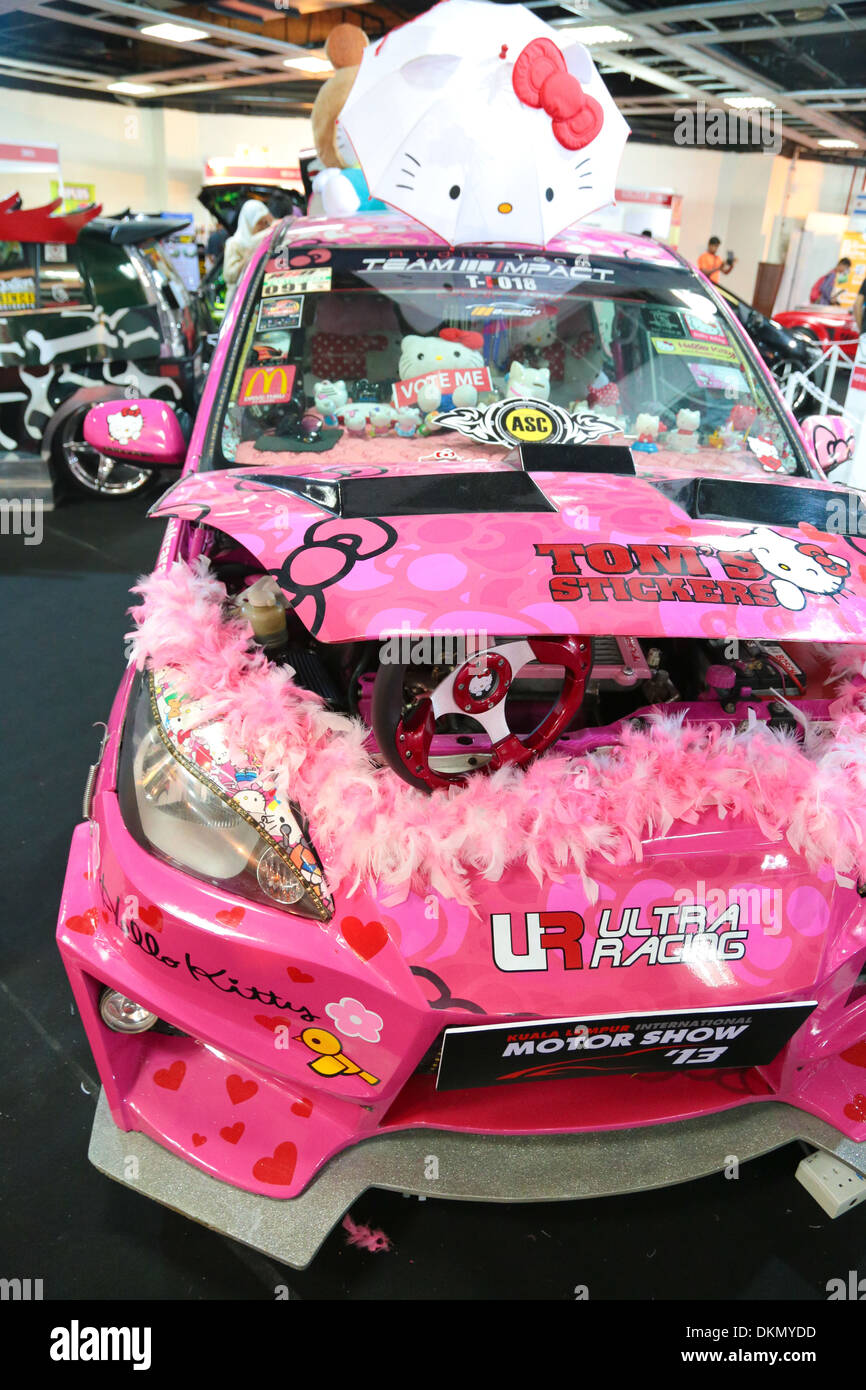 Car modified with Hello Kitty theme at KL International Motor show 2013  Stock Photo - Alamy