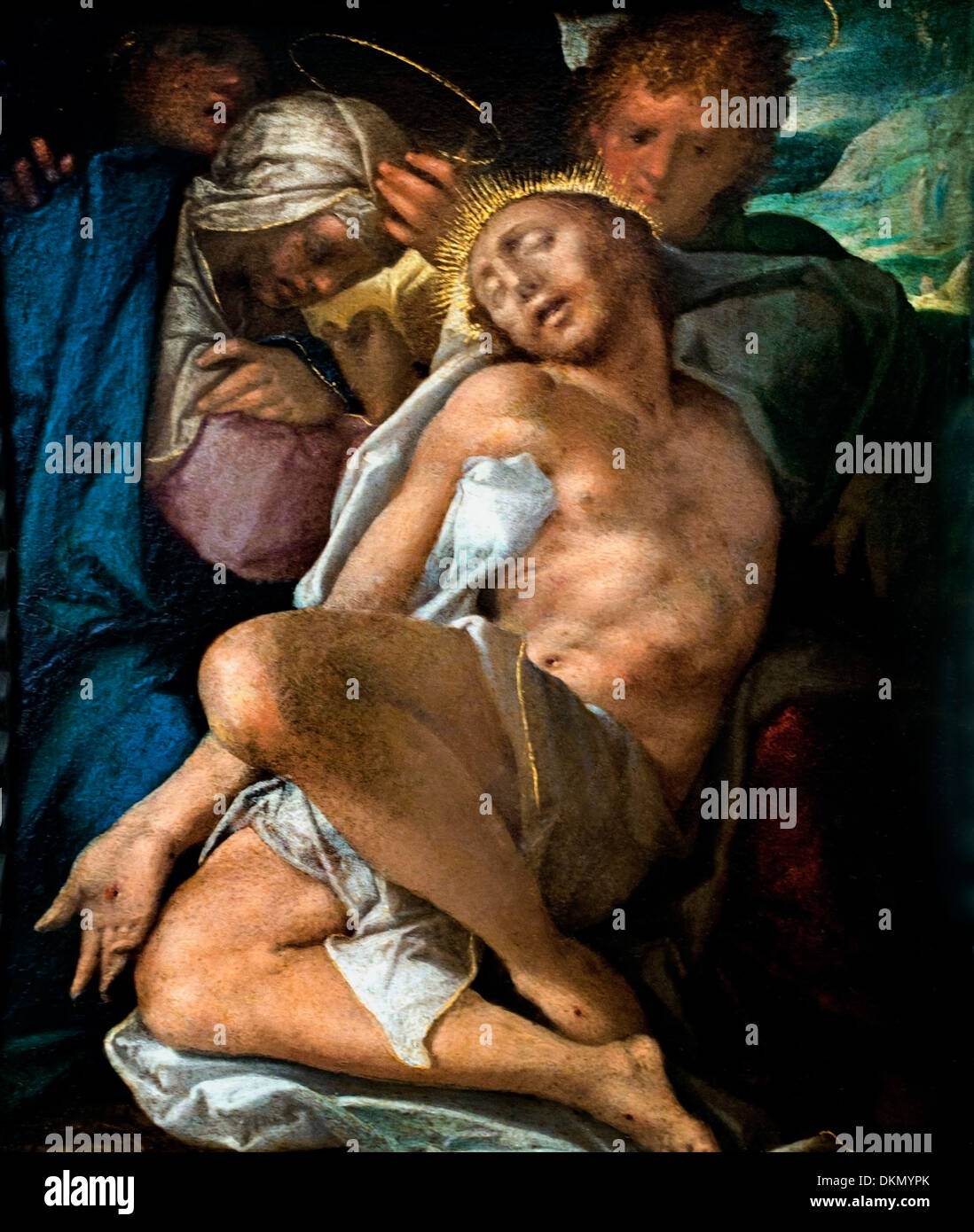Beweinung Christ - Lamentation of Christ by  Bartholomeus Spranger 1546-1611 Flemish Belgian Belgium Stock Photo