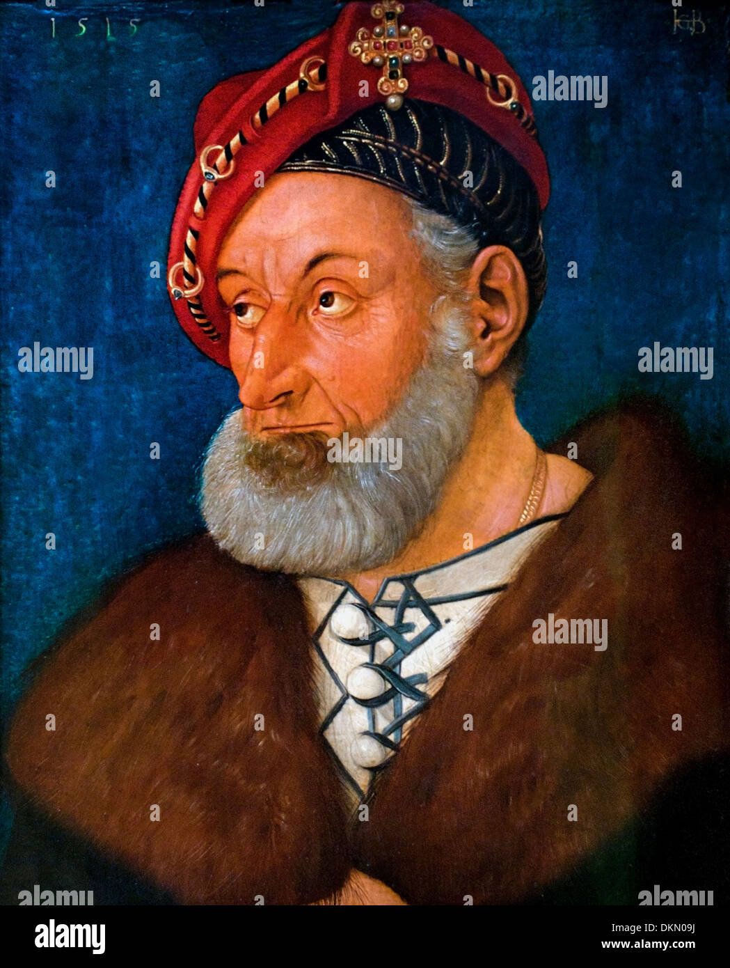 Christopher I 1453-1527 Margrave of Baden-Baden 1475 - 1515 portrait by Hans Baldung Grien 1515 Alte German Germany Stock Photo