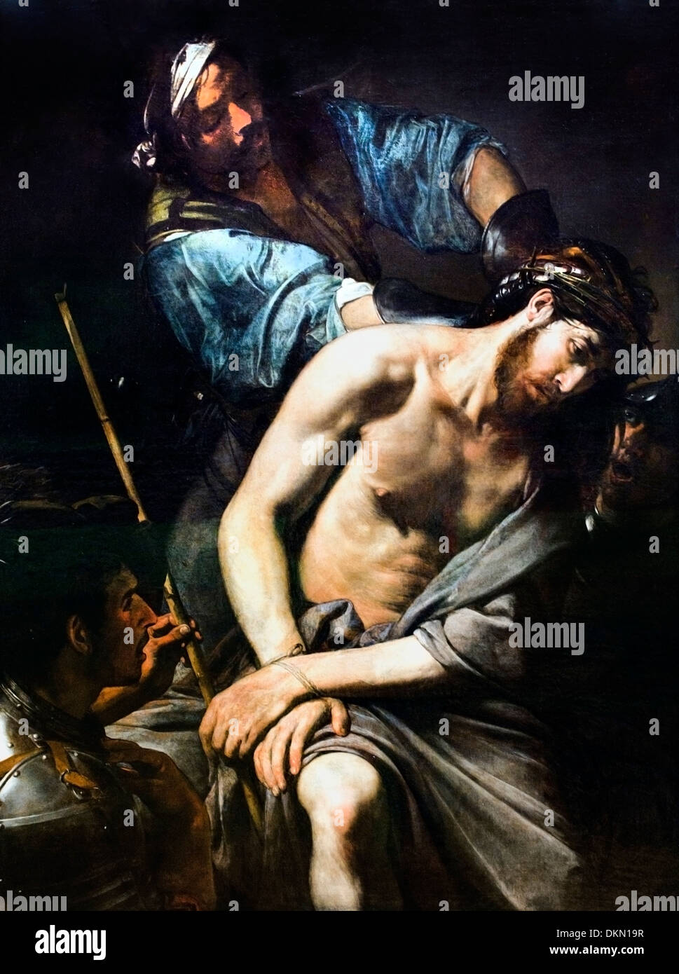 Jean Valentin de Boulogne (1591 - 1632), painting The Crowning with Thorns 1570 France French Stock Photo