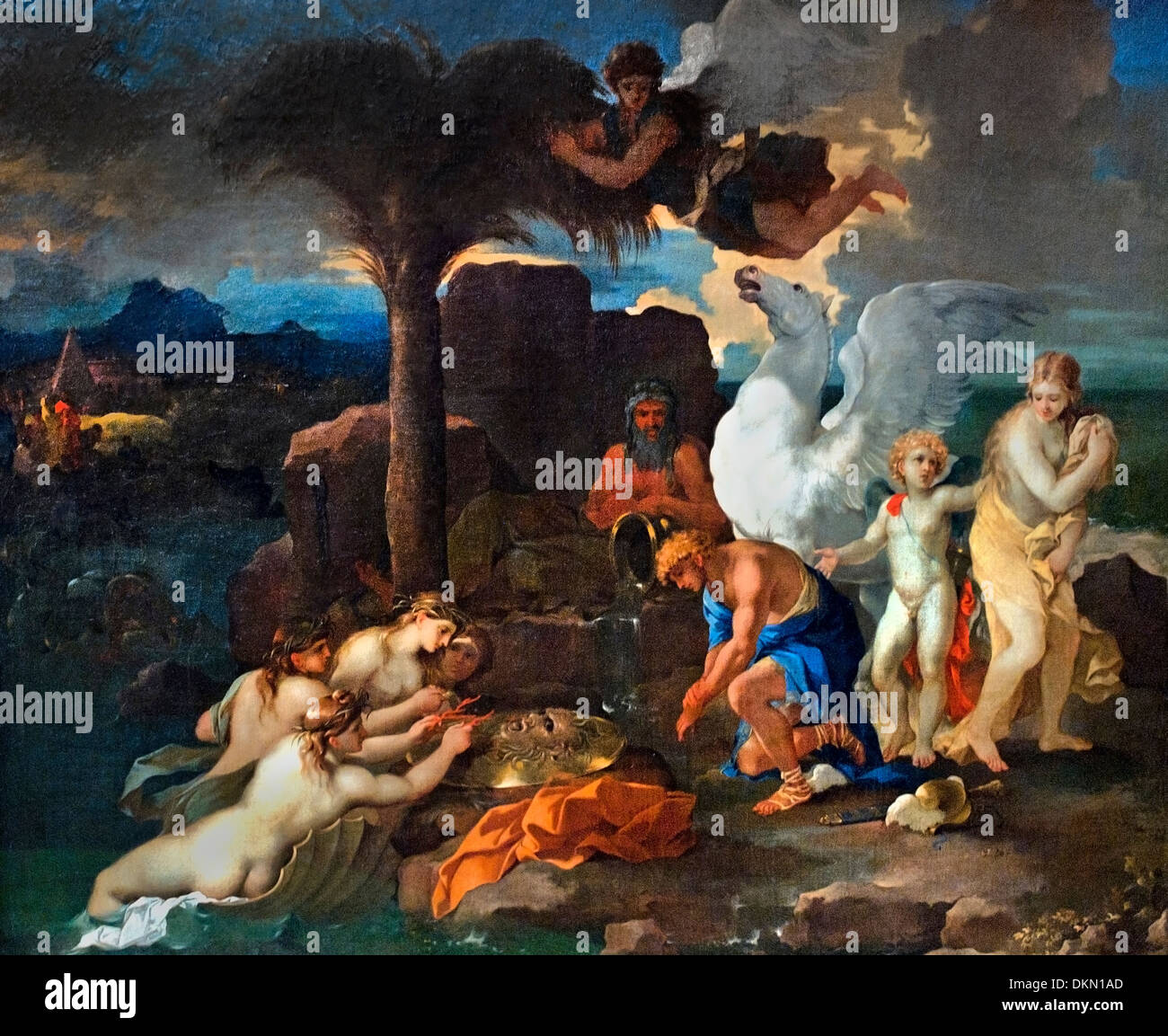 Liberation of Andromeda by Sebastien Bourdon 1616-1671 France French Stock Photo