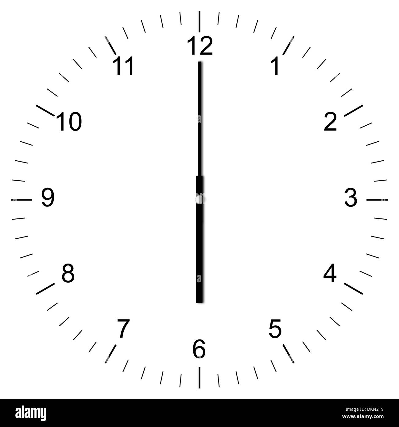 Illustration of a Clock showing 600 isolated on white background Stock