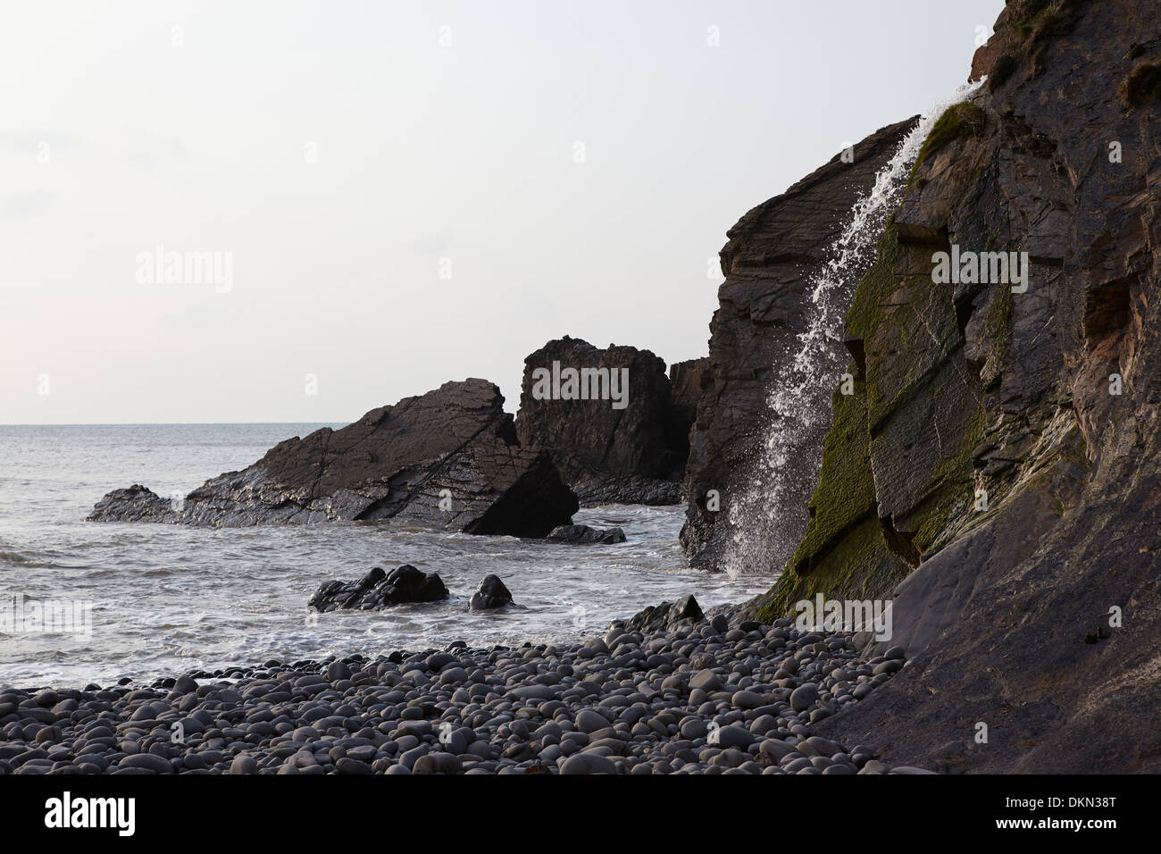 stratum rock layers devon coast Stock Photo