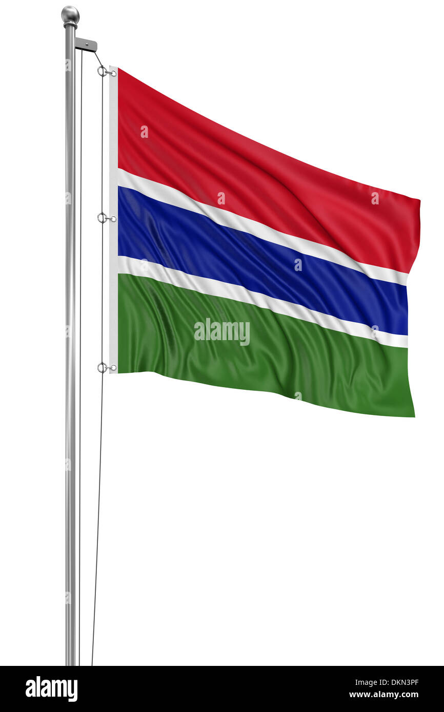 3D Gambia flag Stock Photo - Alamy
