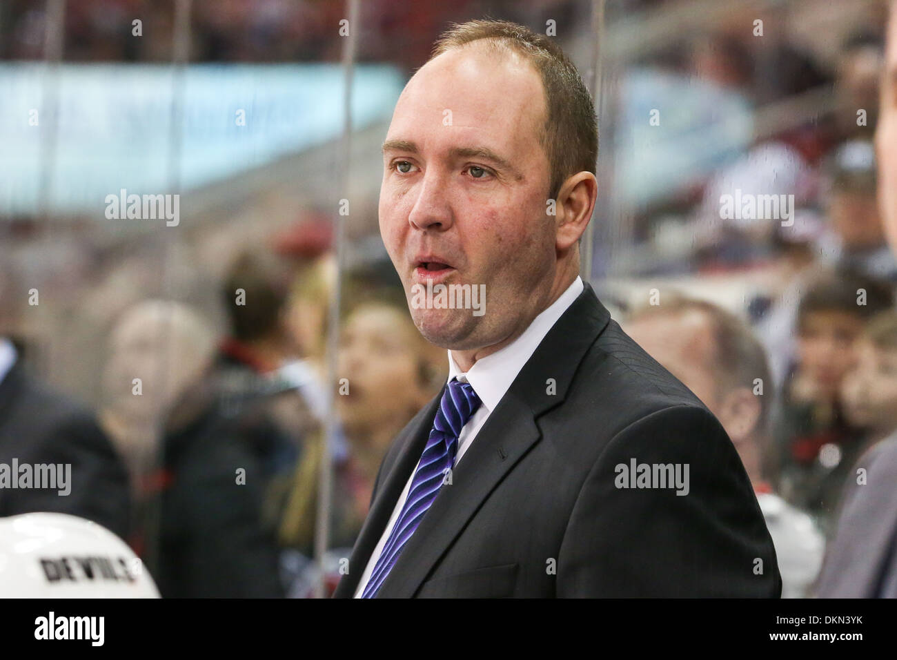 New Jersey Devils head coach Peter DeBoer during the NHL game between the New  Jersey Devils and the Carolina Hurricanes Stock Photo - Alamy