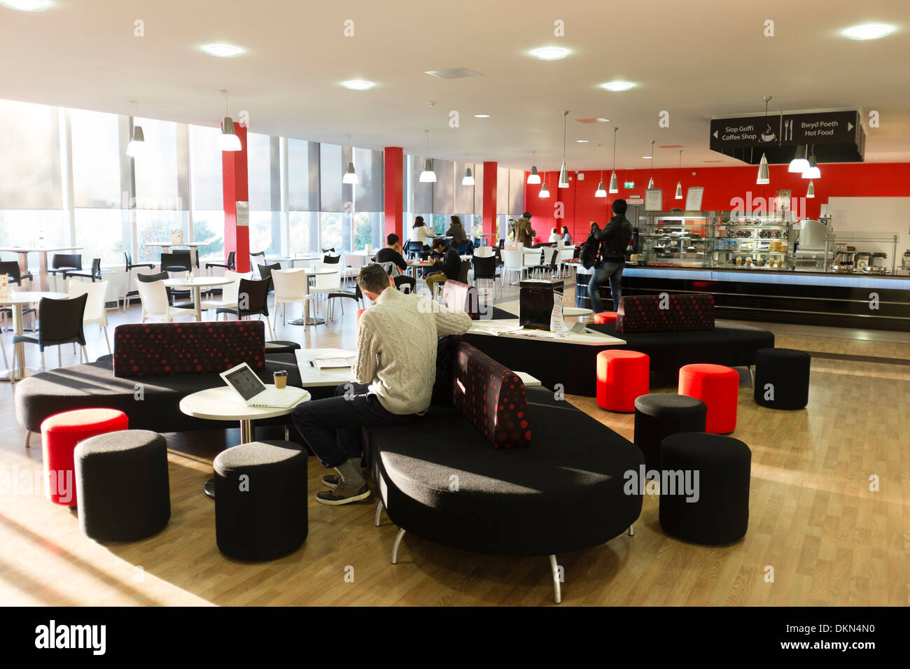 The cafe refectory canteen at Llanbadarn campus, Aberystwyth University
