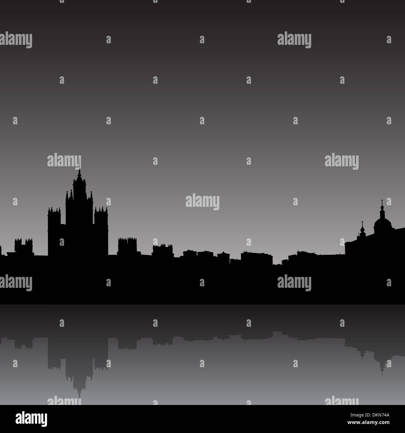 Moscow city silhouette skyline illustration Stock Photo - Alamy