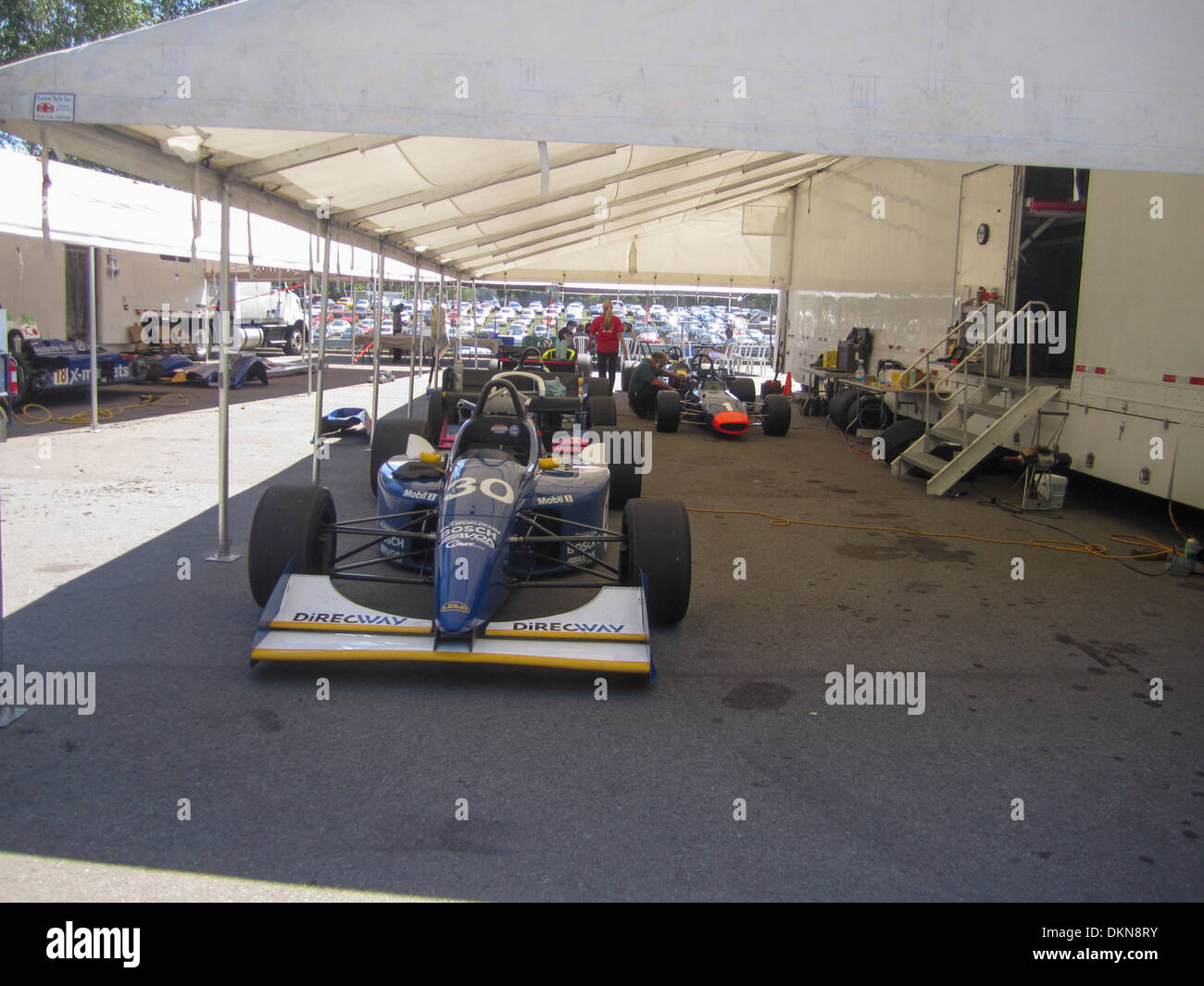 Canada, Montreal, race cars at the Circuit Gilles Villeneuve on Ile
