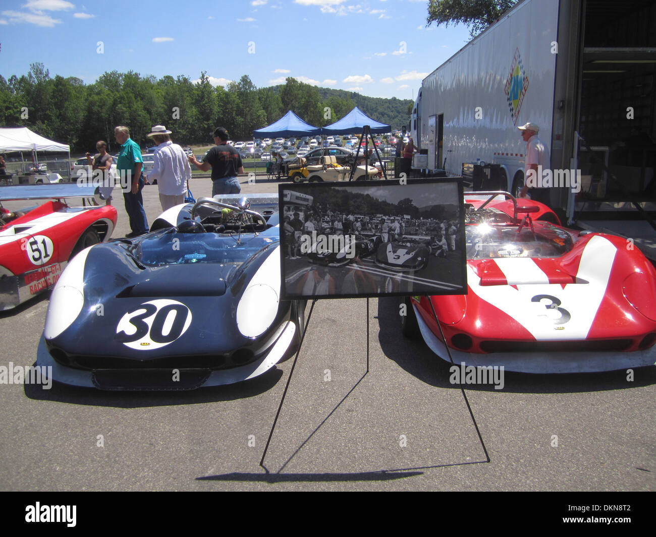 Canada, Montreal, race cars at the Circuit Gilles Villeneuve on Ile
