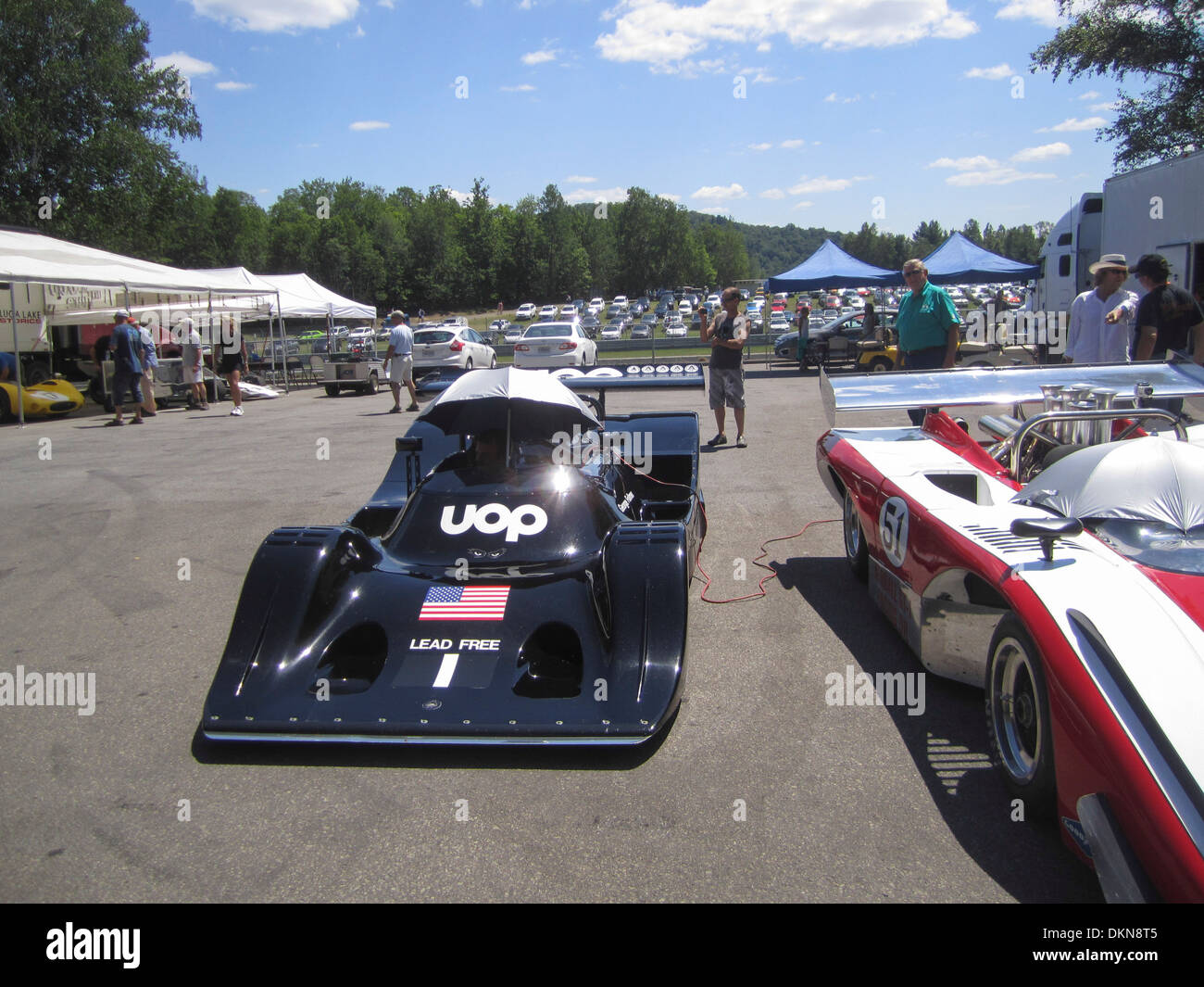 Canada, Montreal, race cars at the Circuit Gilles Villeneuve on Ile