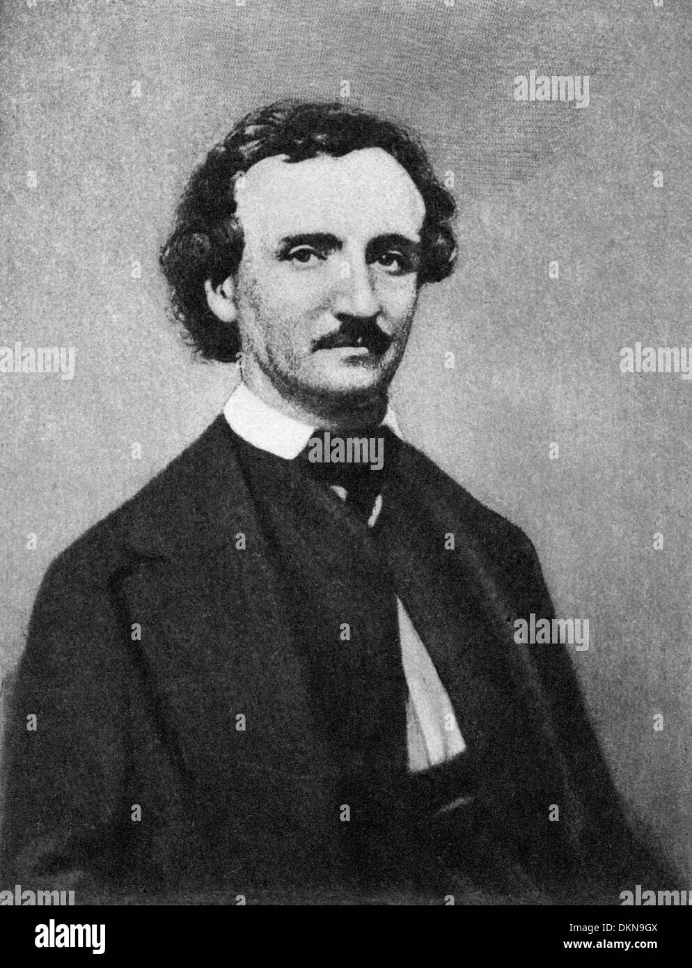 Portrait of Edgar Allan Poe (1809-1849). Stock Photo