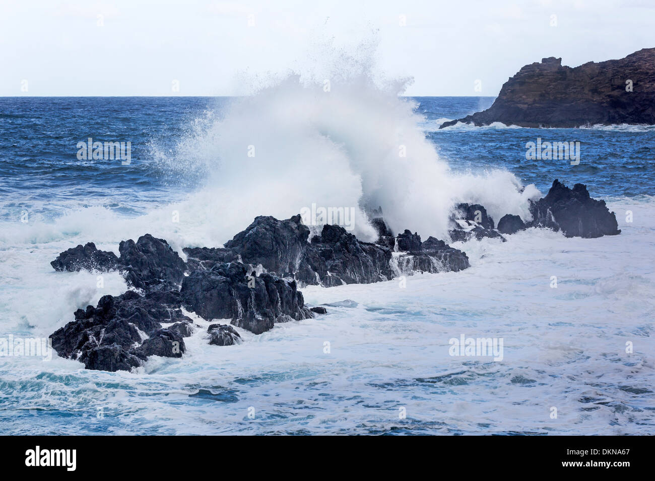 Coast of Porto Moniz, Madeira, Portugal, Atlantic, Europe Stock Photo