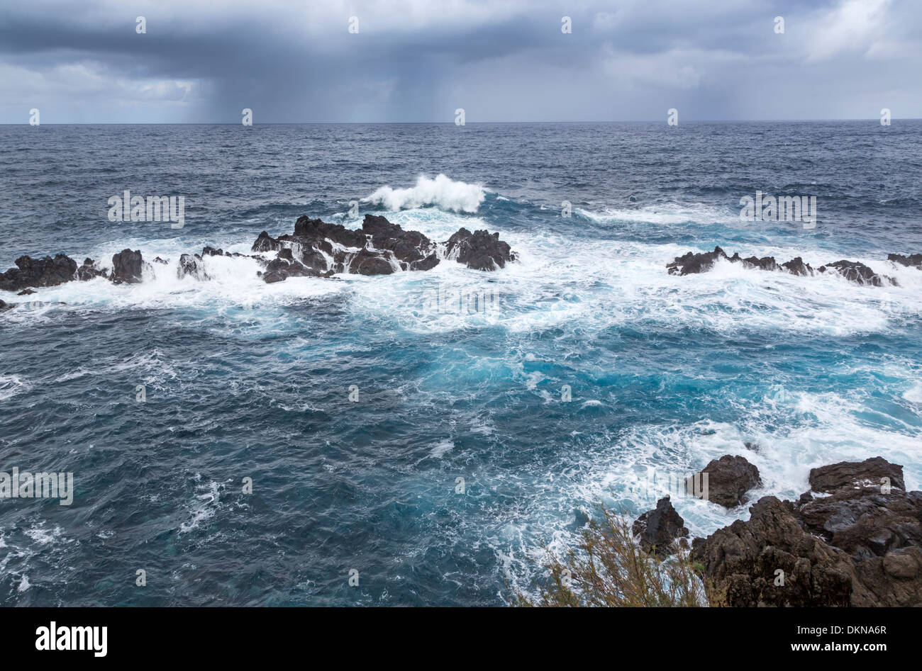 Coast of Porto Moniz, Madeira, Portugal, Atlantic, Europe Stock Photo