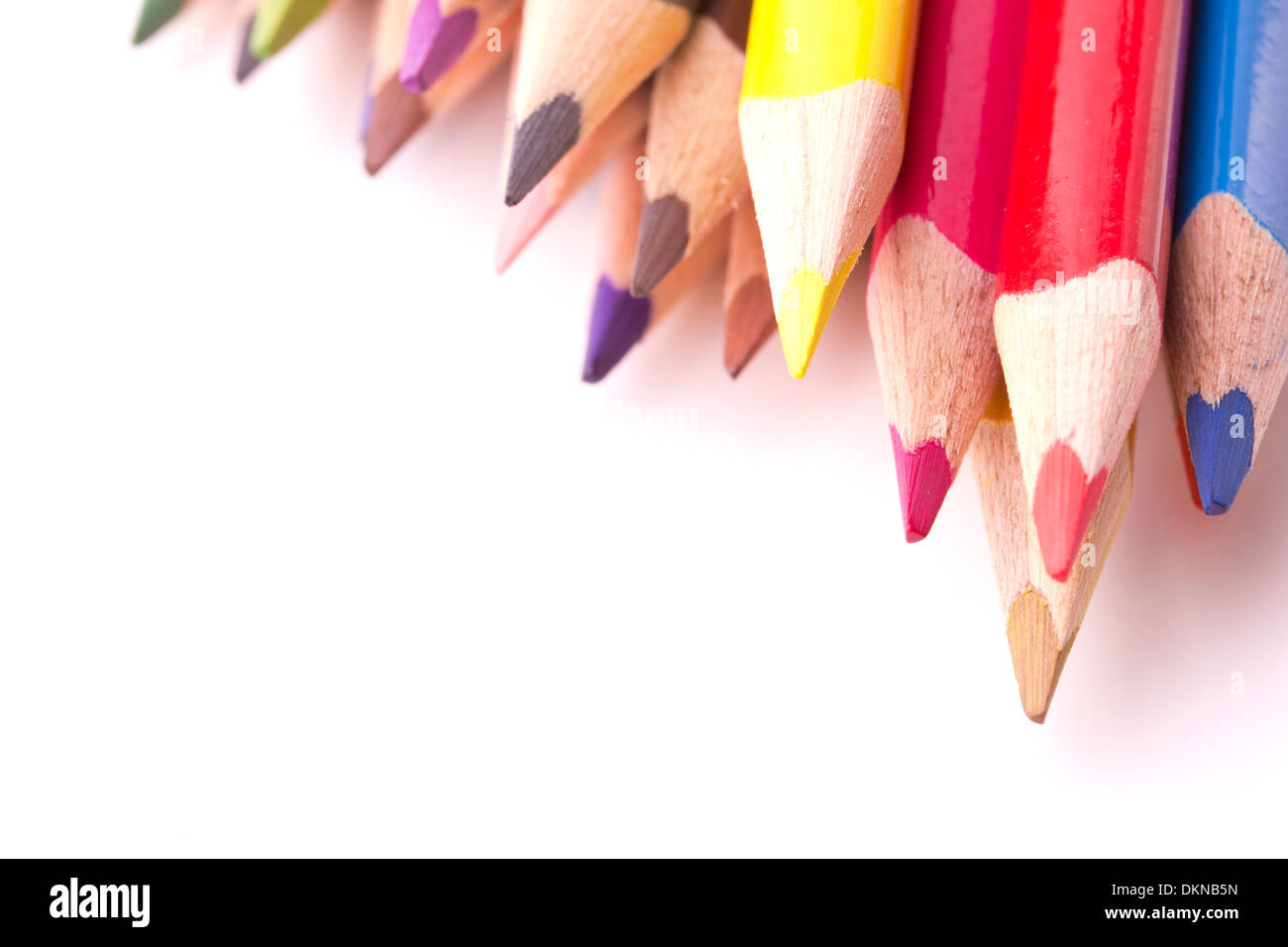colored pencils, isolated on a white background Stock Photo