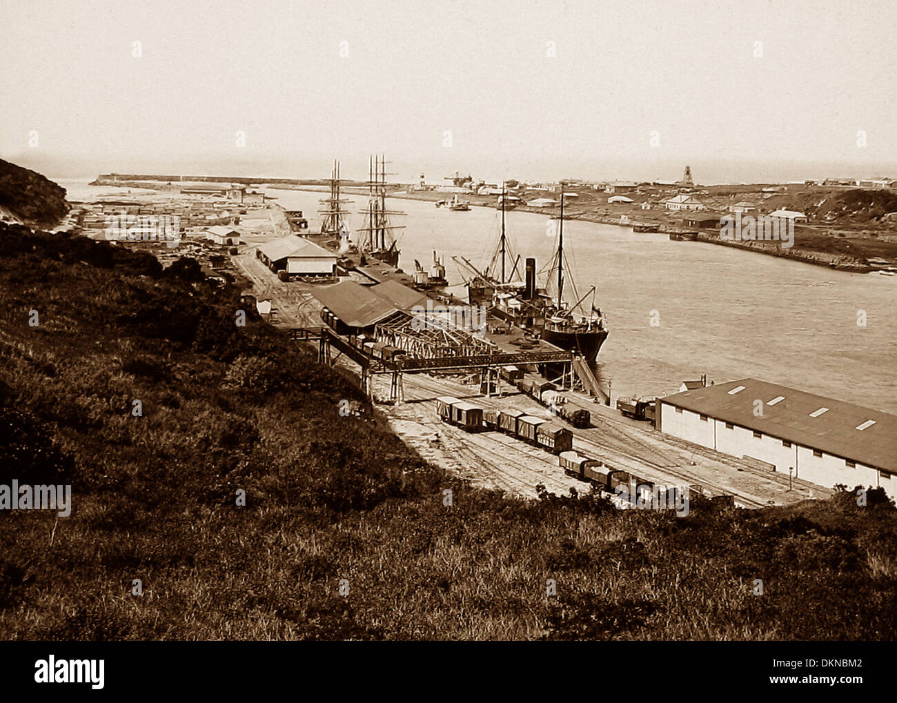 South Africa East London Buffalo Harbour pre-1900 Stock Photo - Alamy