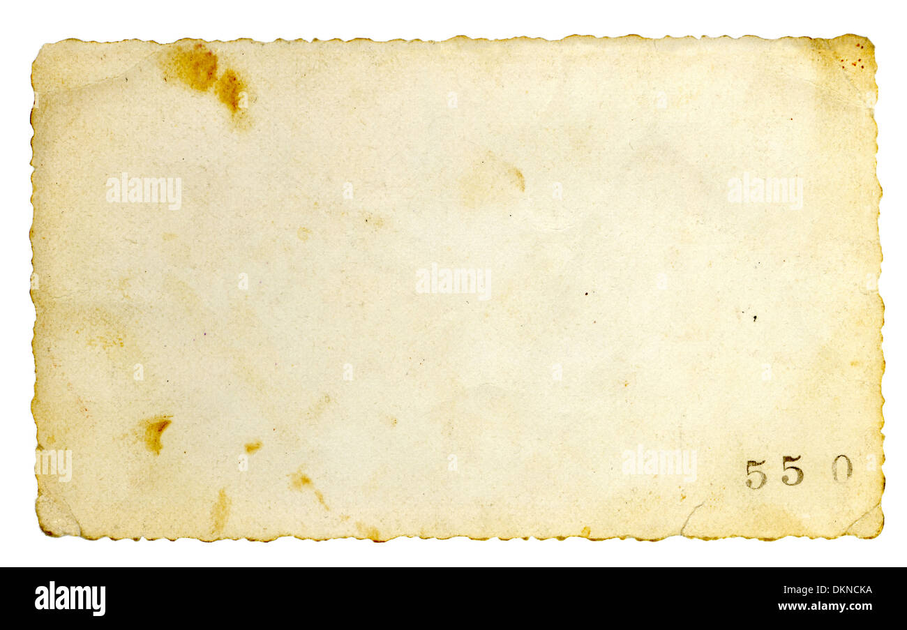 Old paper isolated on white Stock Photo