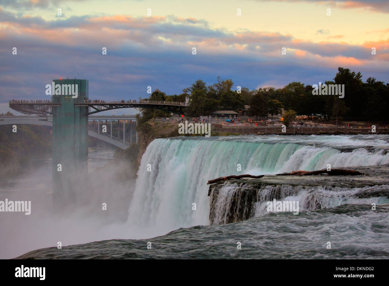 Niagara Falls at night, New York, USA Stock Photo Alamy