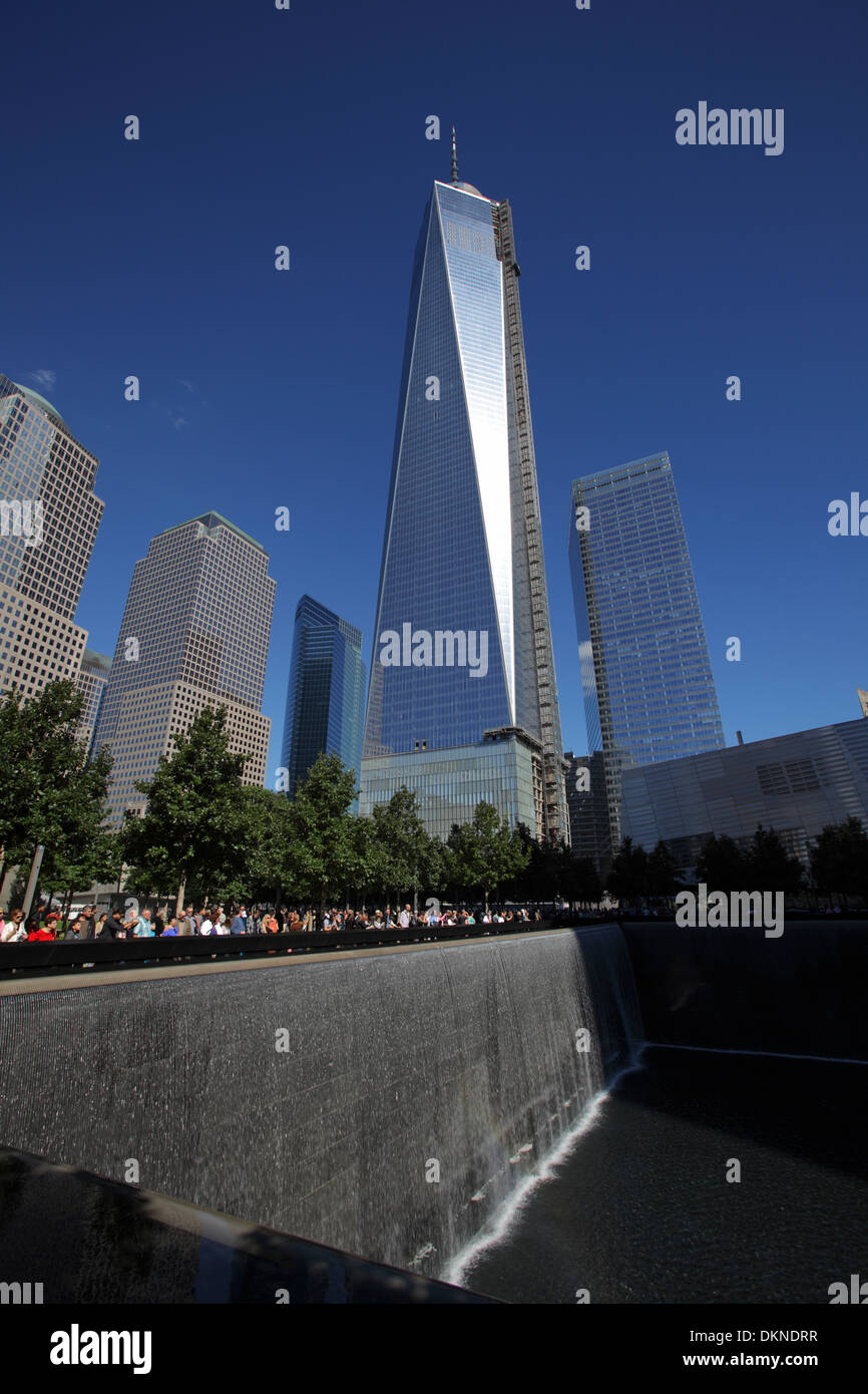 September 11 Memorial and Freedom Tower, New York City, USA Stock Photo ...