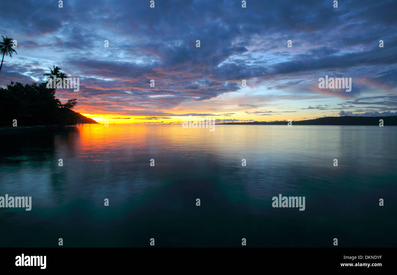 Kri Island sunset in the Raja Ampat islands, West Papua Stock Photo