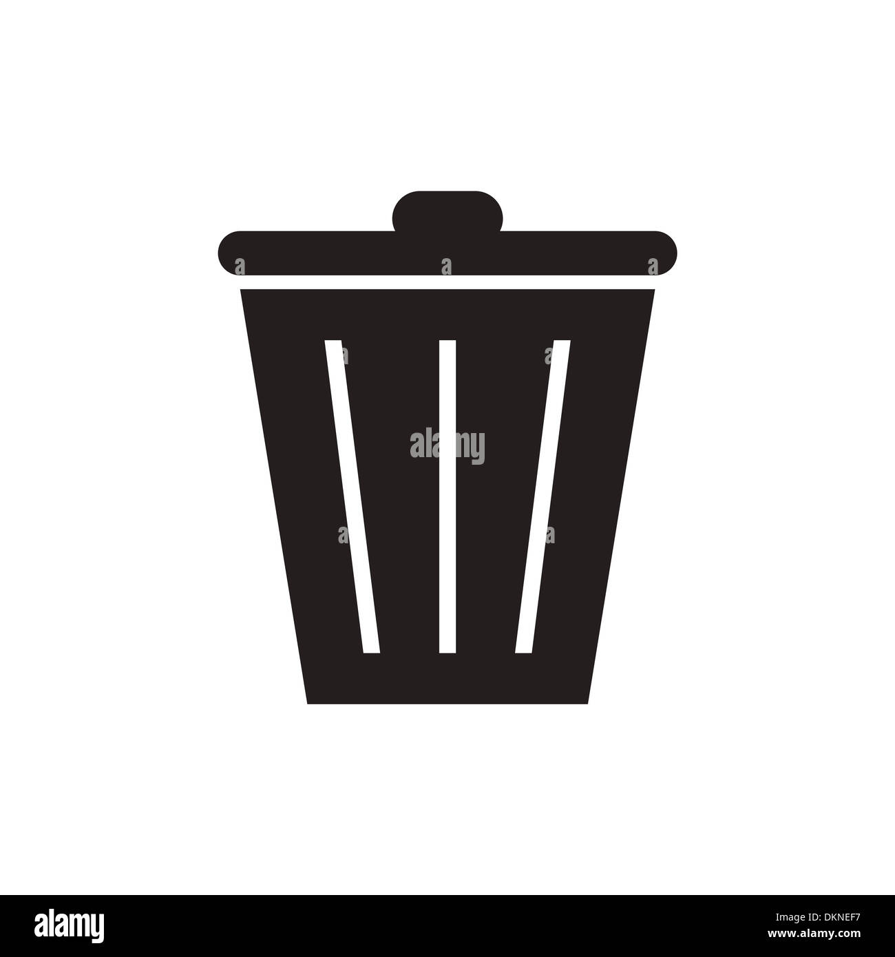 Trash bin isolated on white background Stock Photo - Alamy
