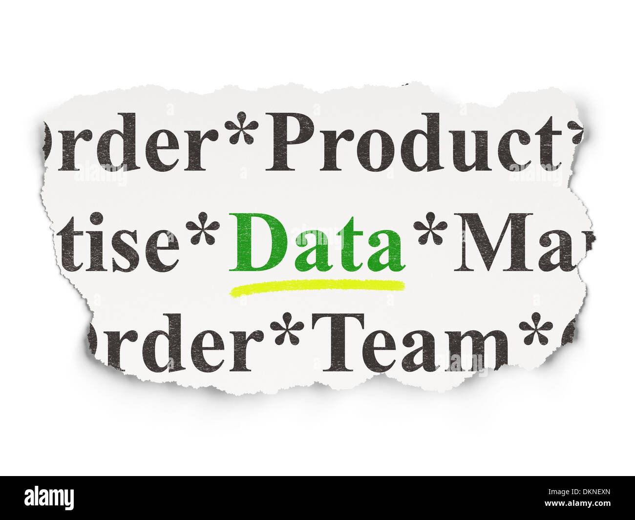 Information concept: Data on Paper background Stock Photo