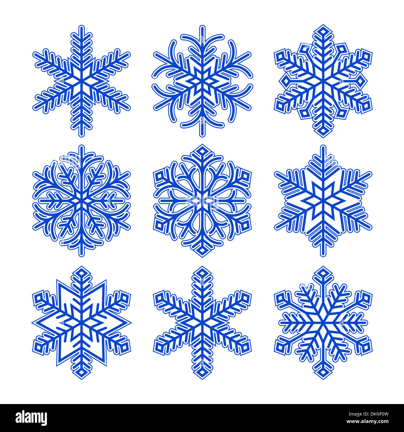 Snowflakes isolated on white background Stock Photo - Alamy