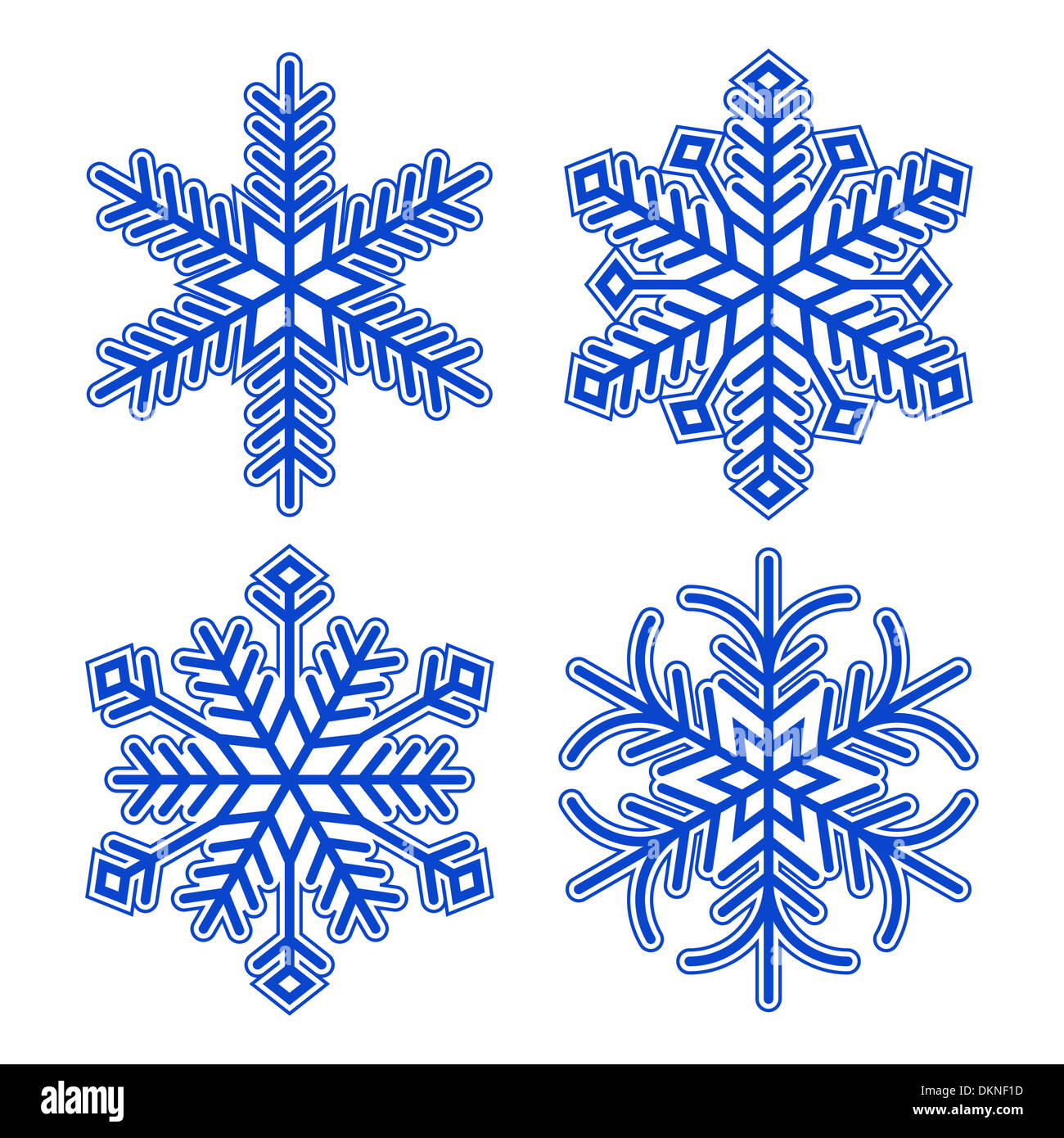 Snowflakes isolated on white background Stock Photo - Alamy