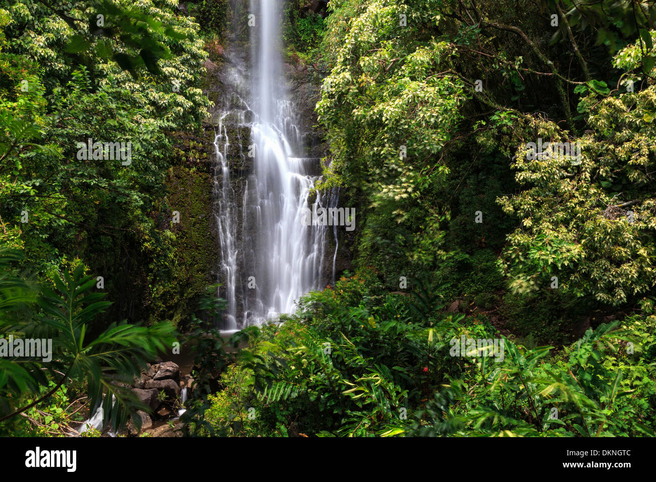 USA, Hawaii, Maui, Road to Hana, Wailua Falls Stock Photo