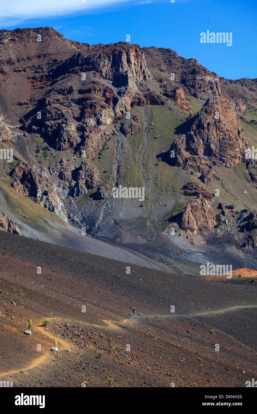 USA, Hawaii, Maui, Haleakala National Park, cinder cones inside Haleakala Caldera Stock Photo