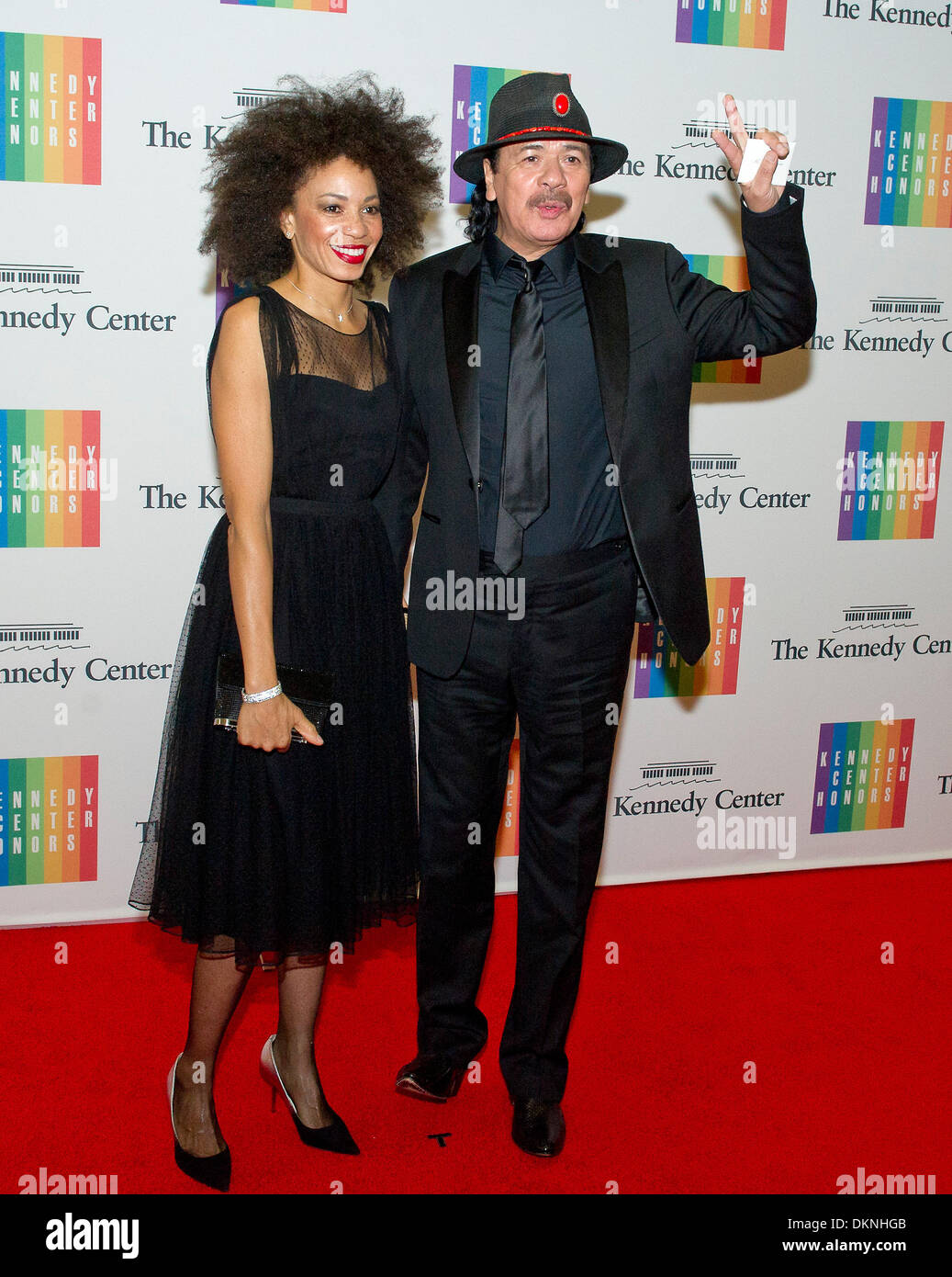 Carlos Santana and Cindy Blackman arrive for the formal Artist s