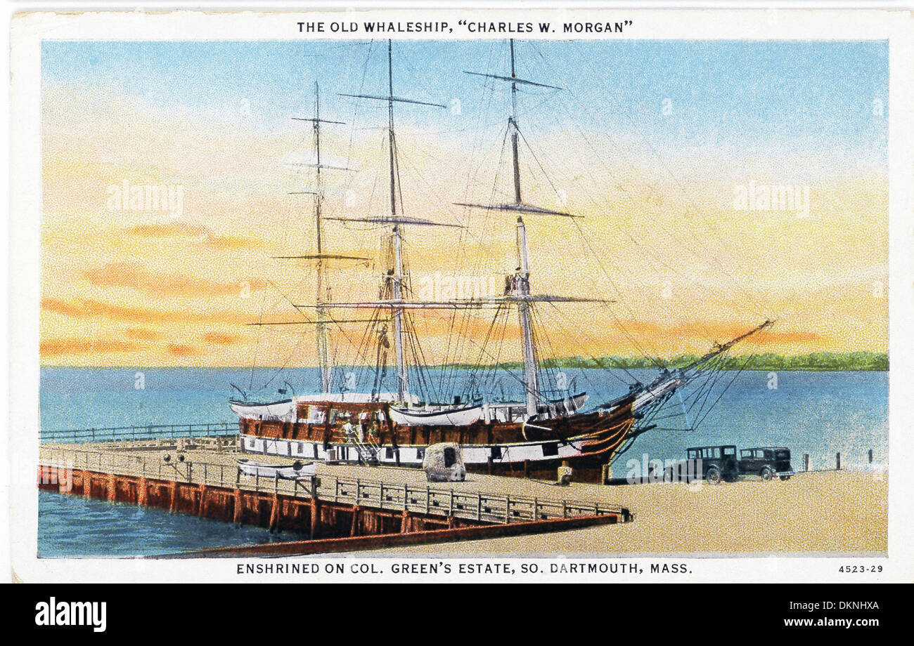 Morgan three masted whaling ship 8/" x 10/" 1927 Photo Charles W