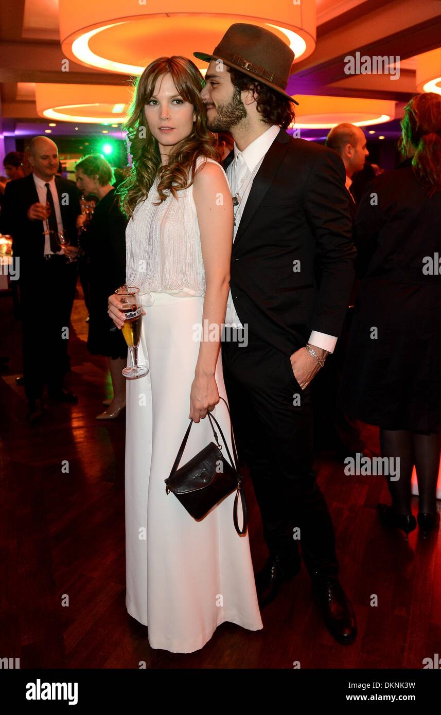 Dutch actress Sylvia Hoeks (L) and an unidentifies companion attend the after show party following the 26th European Film Awards ceremony in Berlin, 07 December 2013. Folman won in the category 'Best Animated Film'. Photo: Britta Pedersen/dpa Stock Photo