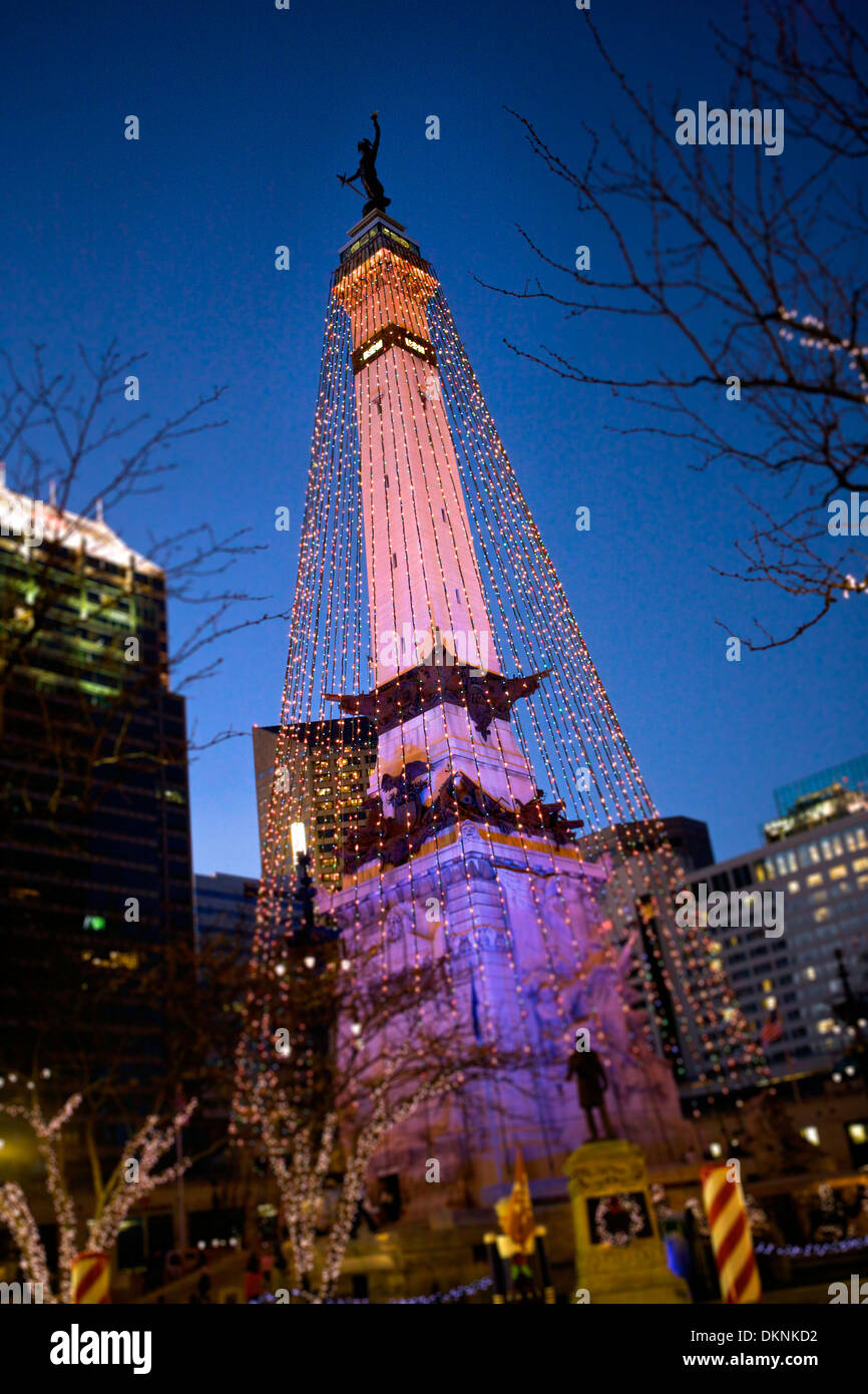The Soldier and Sailor Monument in Downtown Indianapolis, Indiana