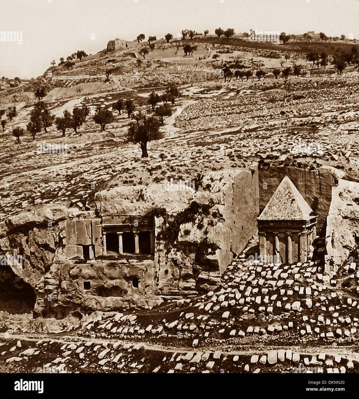 Israel Jerusalem Valley of Jehoshaphat pre-1900 Stock Photo