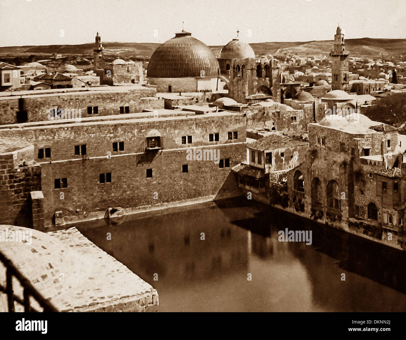 Israel Jerusalem Pool of Hezekiah pre-1900 Stock Photo