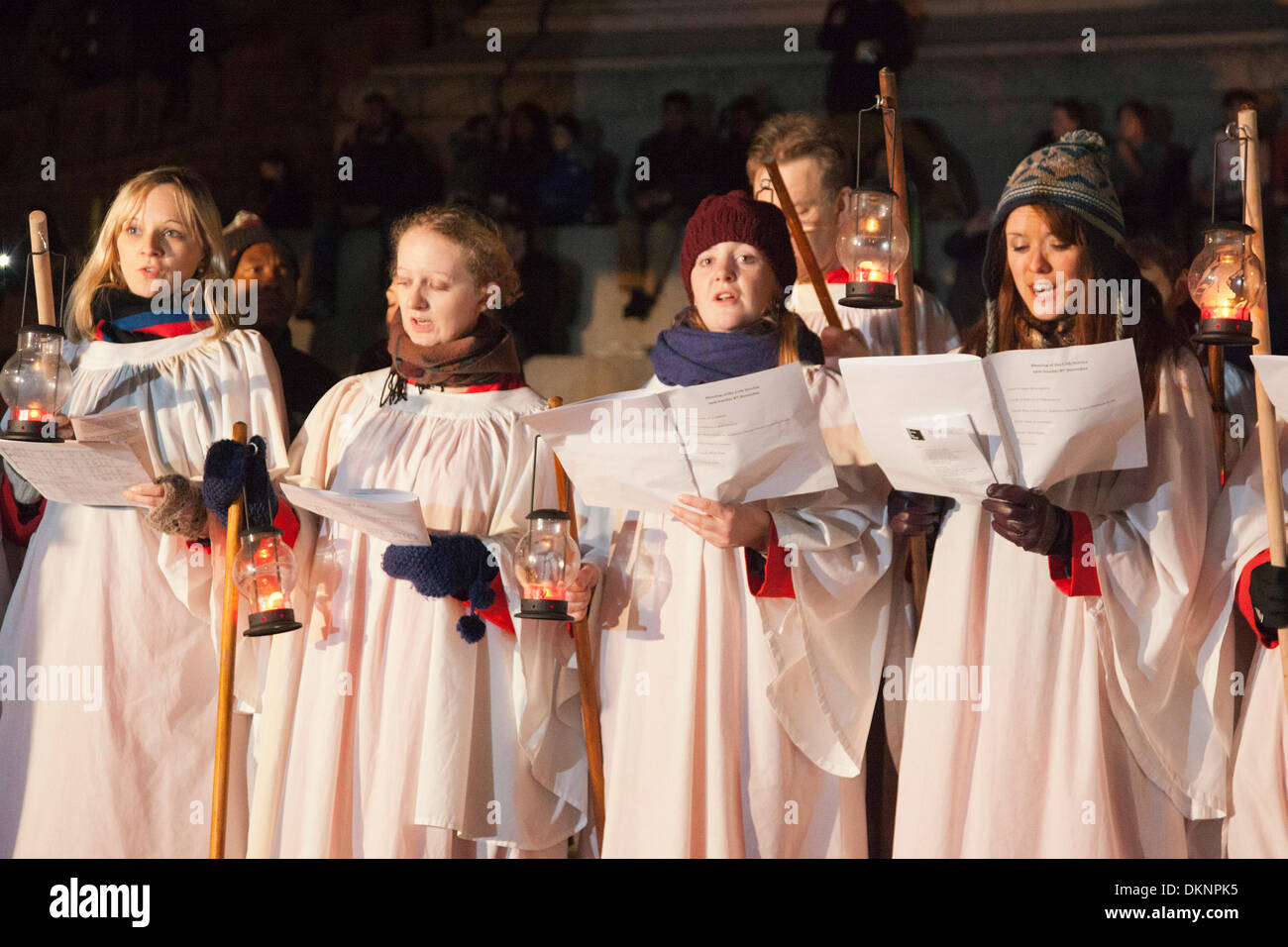 London, UK. 8 December 2013. Blessing of the Crib ceremony in London's