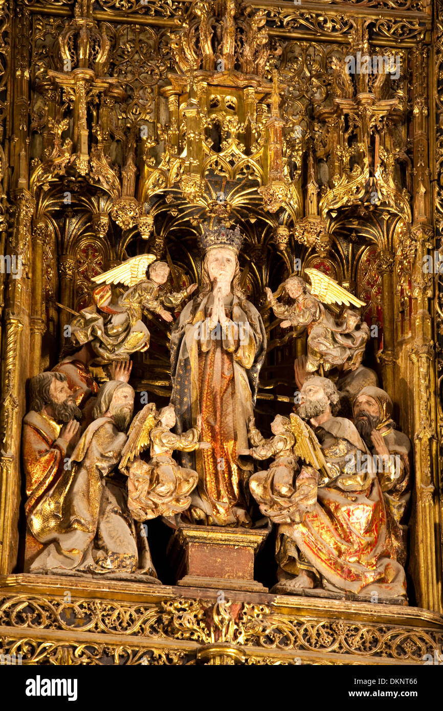Detail of the altarpiece on the high altar, Cathedral of Seville