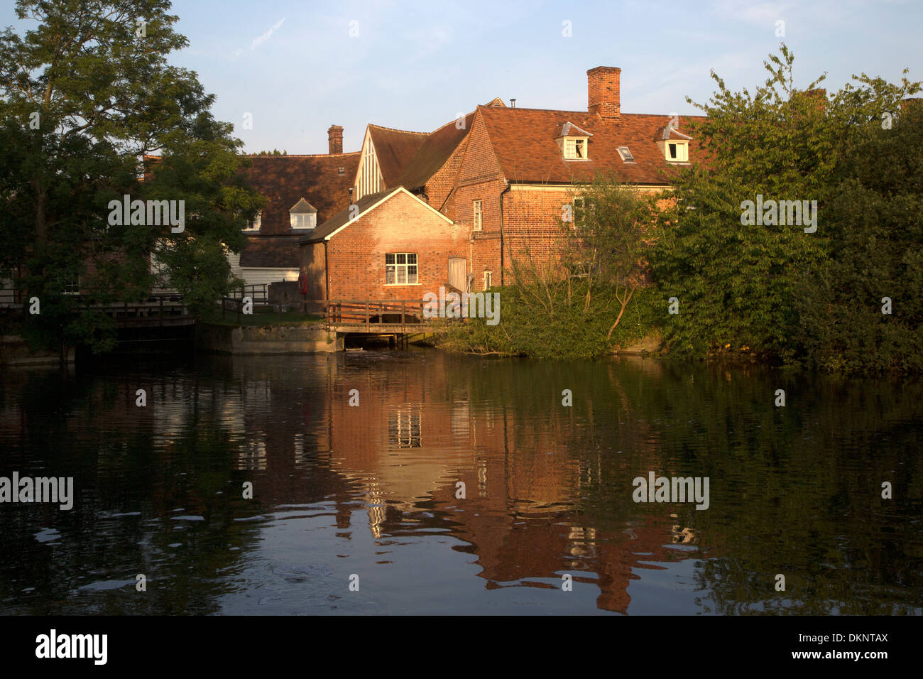Flatford Mill on the River Stour, Flatford, Suffolk, England Stock Photo