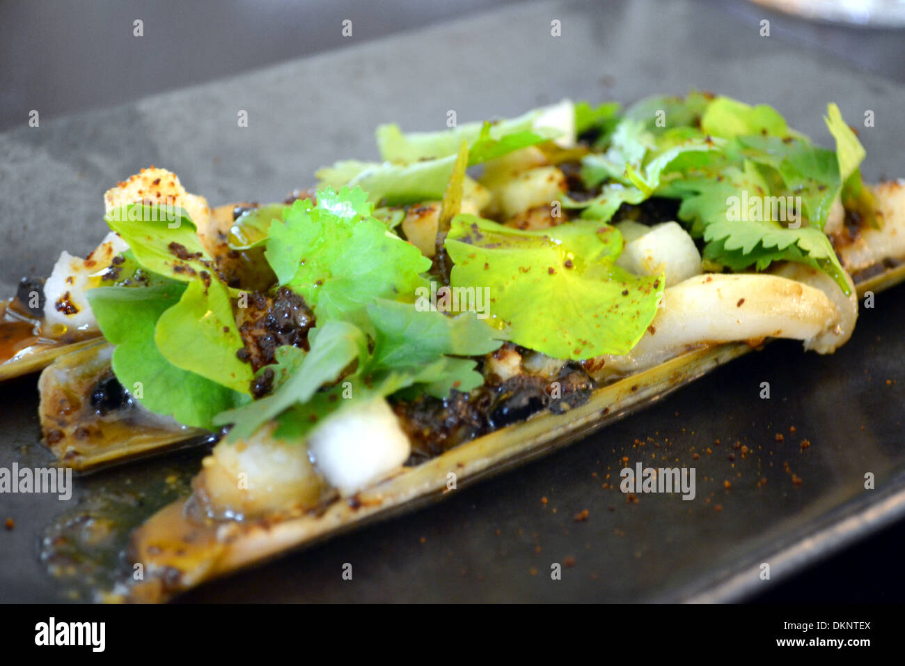 Clams with black beans hires stock photography and images Alamy