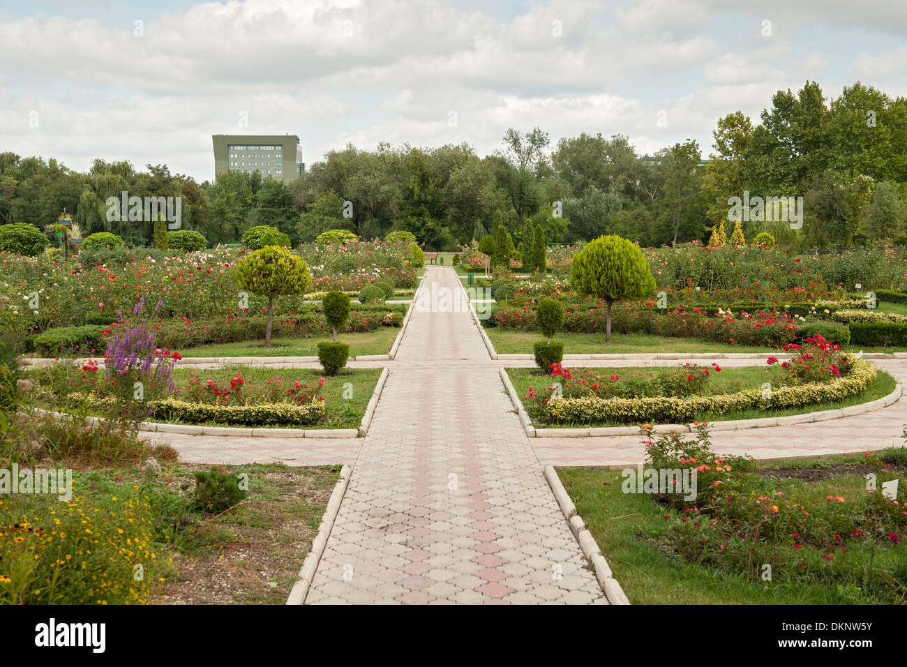 The Dendrological Gardens (Parcul Dendrologic) in Chisinau, the capital of Moldova in Eastern Europe. Stock Photo