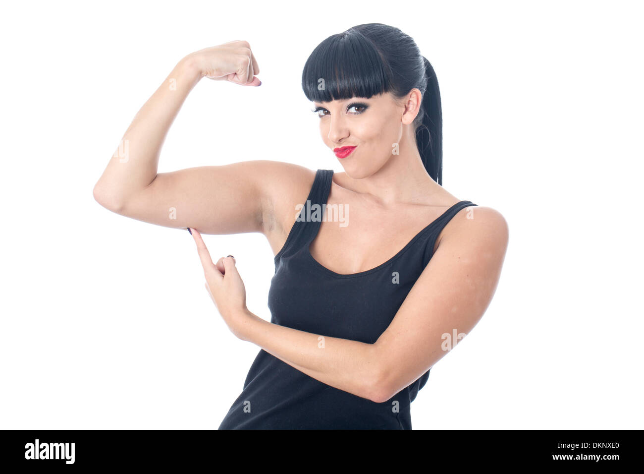 Happy Young Woman Posing Stock Photo