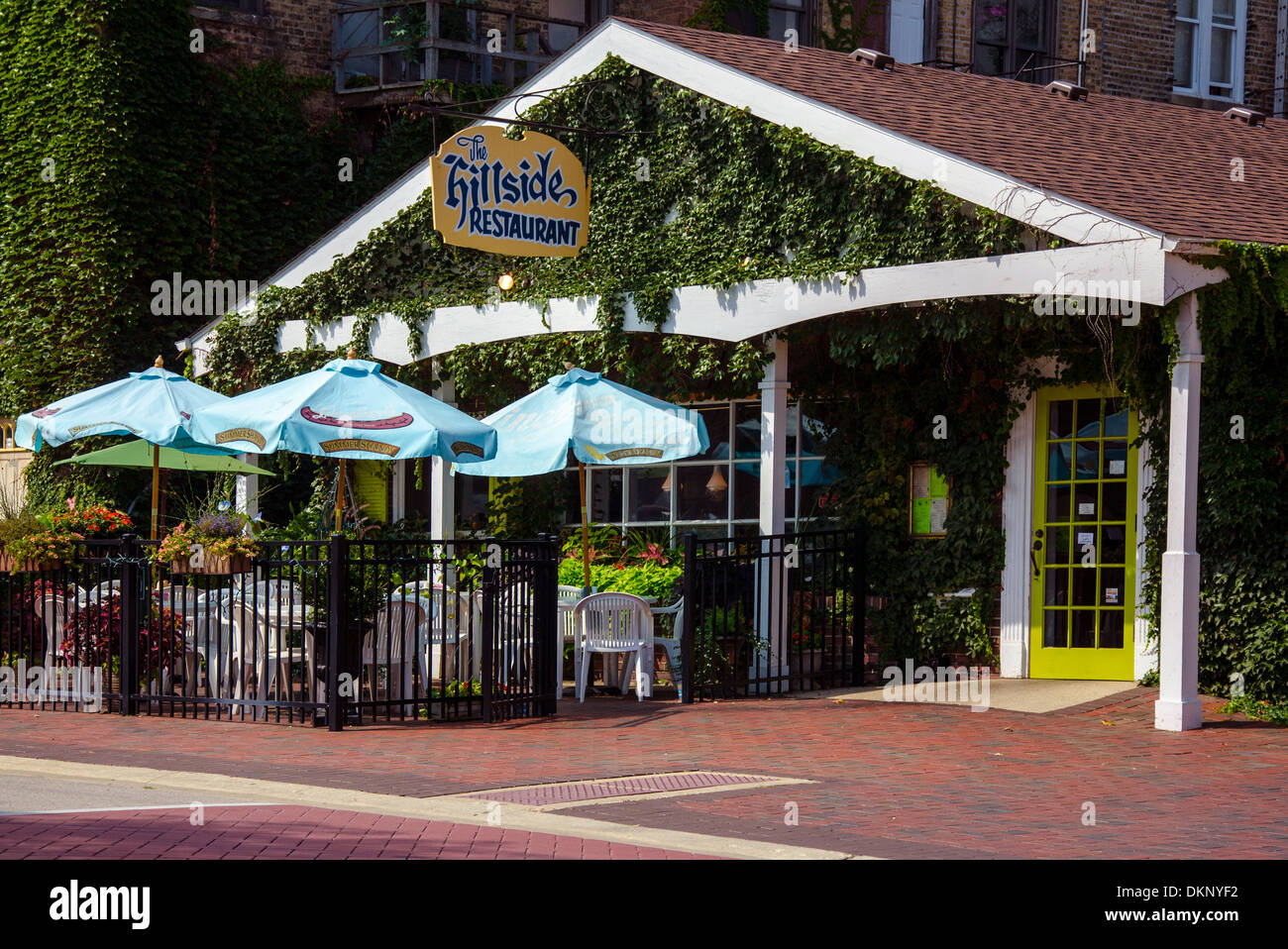 The Hillside is a popular restaurant in DeKalb, Illinois a town along the Lincoln Highway. Stock Photo