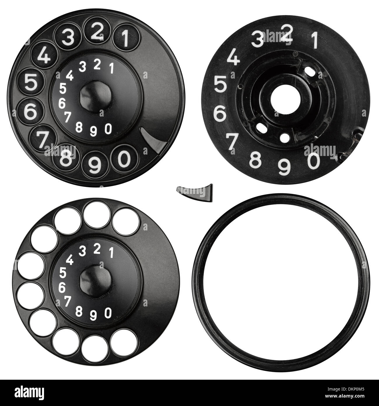 rotary dial from an old telephone Stock Photo