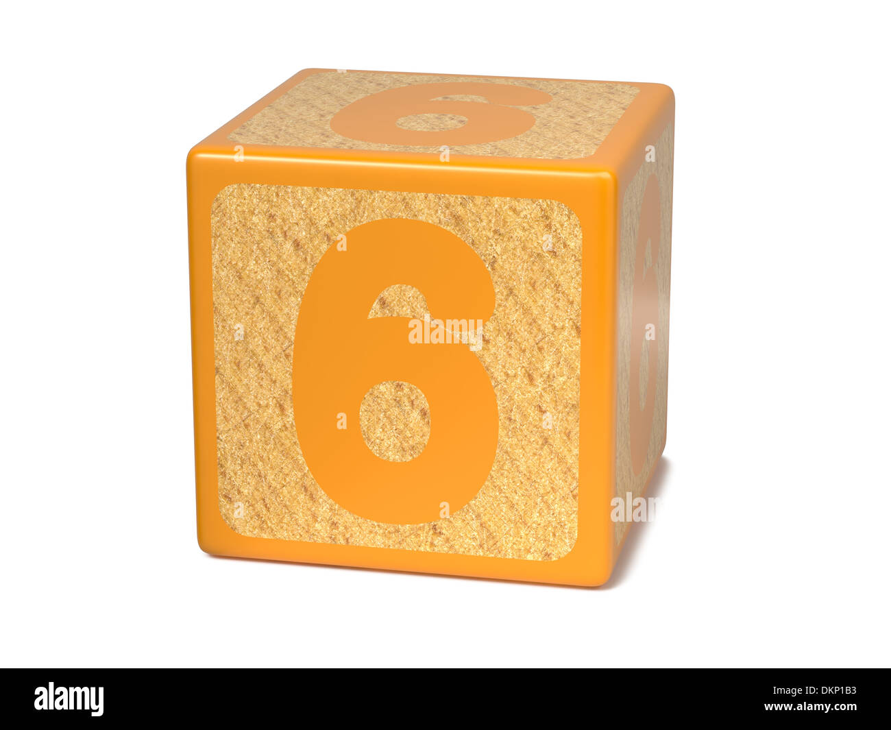 Number 6 - Childrens Alphabet Block Stock Photo - Alamy