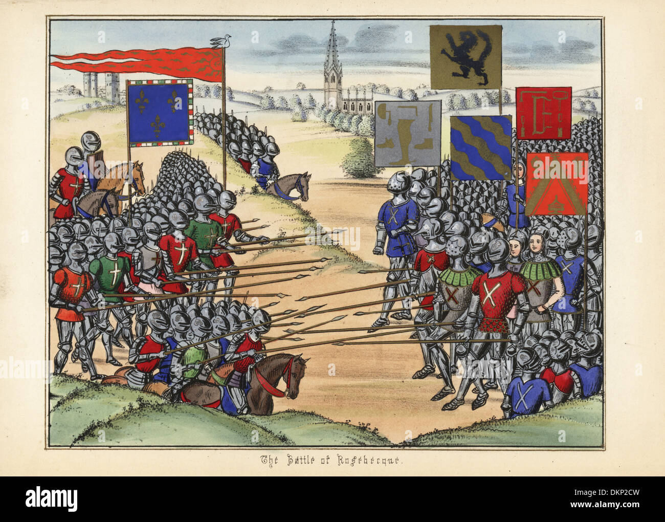 Battle of Roosebeke 1382 between France and Flemish militiamen.