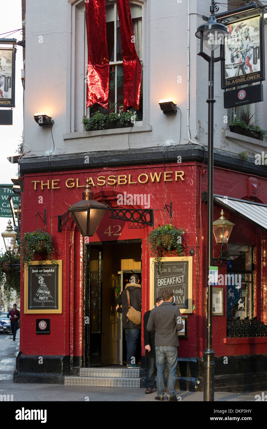 The Glassblower pub restaurant, Glasshouse Street, Soho, London