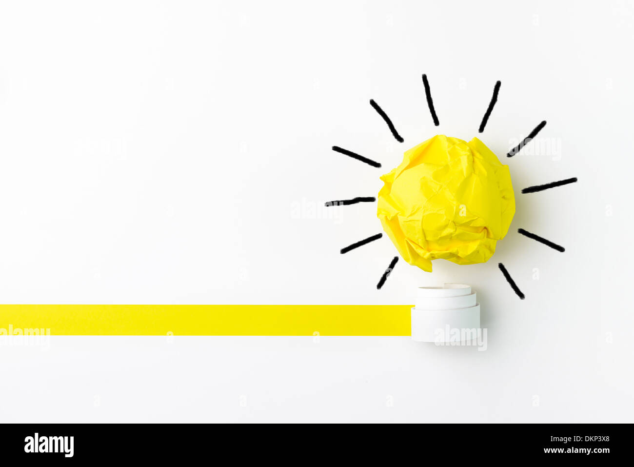 Concept of ideas using light bulb, with clipping path Stock Photo